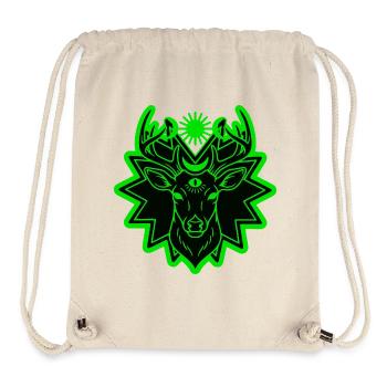 Mystic Deer: Geometric Nature Guardian - Stanley/Stella Recycled Gym Bag - natural - Front