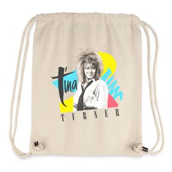 Tina Turner Photographie Fond Coloré - Sac à cordon recyclé Stanley/Stella - blanc naturel - Devant