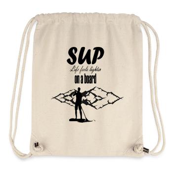SUP La vie semble plus légère sur un tableau - Sac à cordon recyclé Stanley/Stella - blanc naturel - Devant