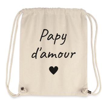 Papy d'Amour - Sac à cordon recyclé Stanley/Stella - blanc naturel - Devant