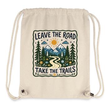 Quittez la route Prenez les sentiers floraux - Sac à cordon recyclé Stanley/Stella - blanc naturel - Devant
