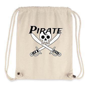 Pirate - Totenschädel - Stanley/Stella recycelter Gym Bag - Naturweiß - Vorne