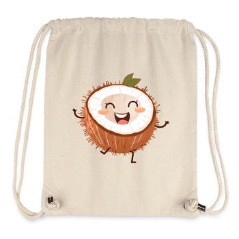 Co Nut, Cute Nut, Coconut - Stanley/Stella Recycled Gym Bag - natural - Front