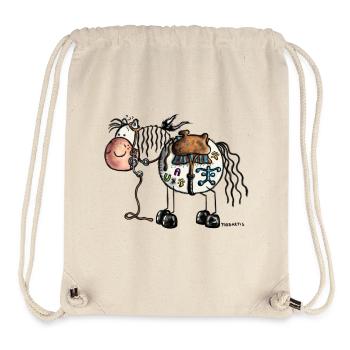 Funny Western Horse - Cartoon - Stanley/Stella Recycled Gym Bag - natural - Front