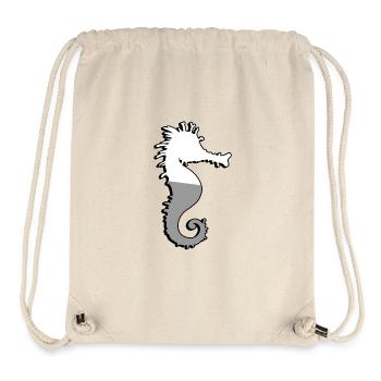 Hippocampe - Illustration - Sac à cordon recyclé Stanley/Stella - blanc naturel - Devant