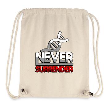NEVER SURRENDER (Rot) + DNA - Gaming - Stanley/Stella recycelter Gym Bag - Naturweiß - Vorne