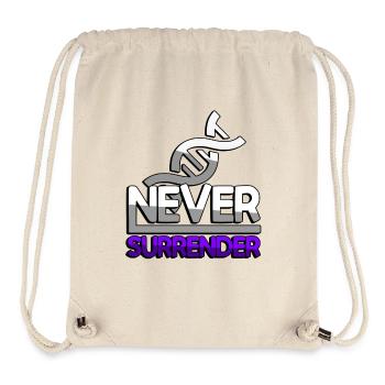 NEVER SURRENDER (Lila) + DNA - Gaming - Stanley/Stella recycelter Gym Bag - Naturweiß - Vorne