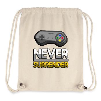 NEVER SURRENDER (Gelb) + SNES Controller - Gaming - Stanley/Stella recycelter Gym Bag - Naturweiß - Vorne
