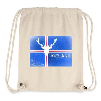 Faune islandaise Drapeau islandais - Sac à cordon recyclé Stanley/Stella - blanc naturel - Devant