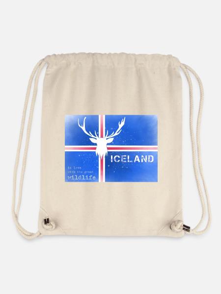 Iceland wildlife Iceland flag - Stanley/Stella Recycled Gym Bag - natural