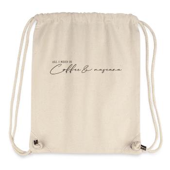 All I need is coffee mascara - Stanley/Stella recycelter Gym Bag - Naturweiß - Vorne