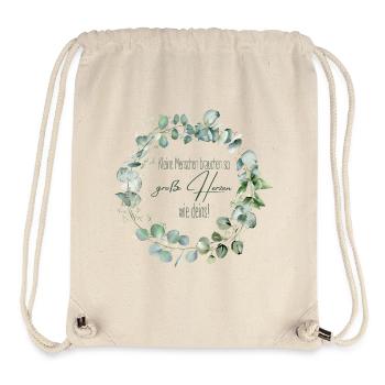 Abschiedsgeschenk für Tagesmutter Kindergarten - Stanley/Stella recycelter Gym Bag - Naturweiß - Vorne