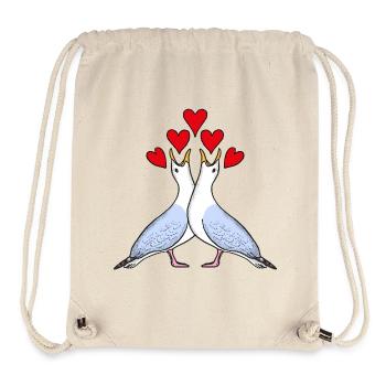 Seagull Love - Stanley/Stella Recycled Gym Bag - natural - Front