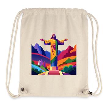 Christ Statue - Stanley/Stella recycelter Gym Bag - Naturweiß - Vorne