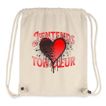 J'entends ton coeur - Stanley/Stella recycelter Gym Bag - Naturweiß - Vorne