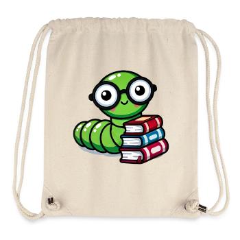 Bookworm Glasses Books - Stanley/Stella Recycled Gym Bag - natural - Front
