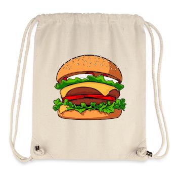 beef hamburger burger fast food, junk food - Stanley/Stella recycelter Gym Bag - Naturweiß - Vorne