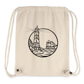 Lighthouse Ship - Stanley/Stella Recycled Gym Bag - natural - Front