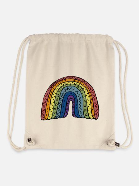 Big Rainbow - Stanley/Stella Recycled Gym Bag - natural