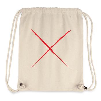 Red X - St. Andrew's Cross Grunge Style red - Stanley/Stella Recycled Gym Bag - natural - Front
