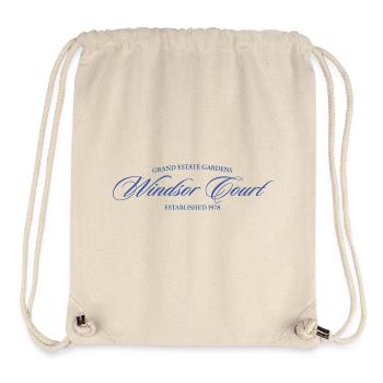 Windsor Court – Elegantes Vintage-Design Blau - Stanley/Stella recycelter Gym Bag - Naturweiß - Vorne