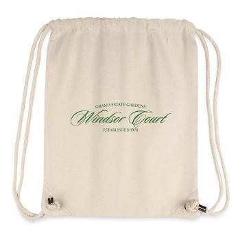 Windsor Court – Élégant design vintage vert - Sac à cordon recyclé Stanley/Stella - blanc naturel - Devant