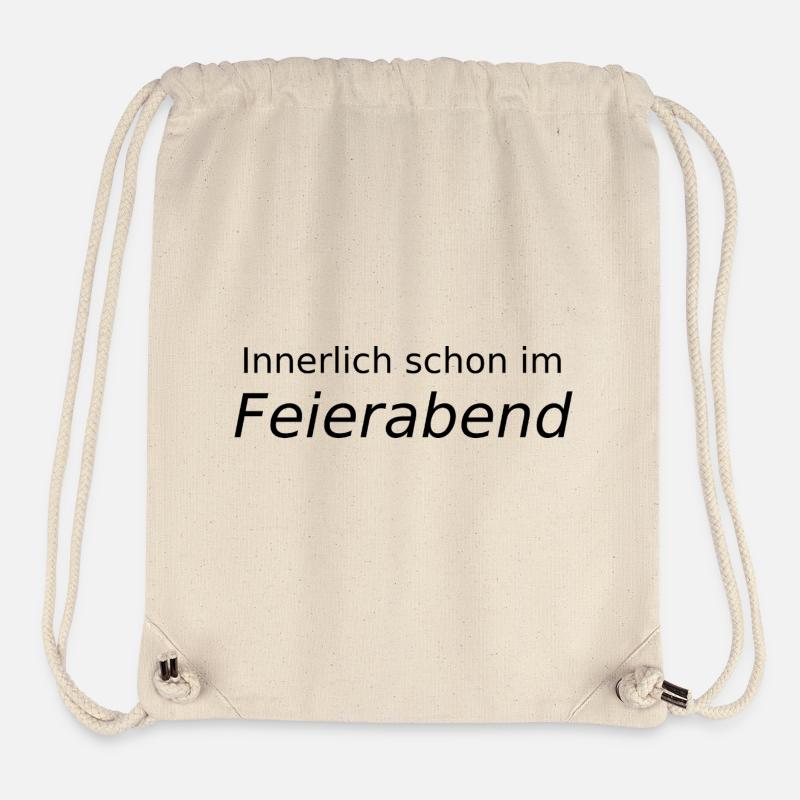 Innerlich schon im Feierabend - Stanley/Stella recycelter Gym Bag - Naturweiß