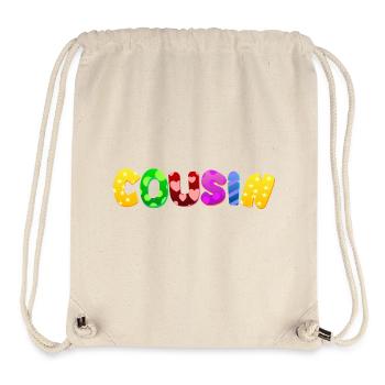 Baby Eltern Kind Geschenk Sprüche Geburt Mama Papa - Stanley/Stella recycelter Gym Bag - Naturweiß - Vorne