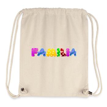 Bébé Parents Enfant Cadeau Dictons Naissance Maman Papa - Sac à cordon recyclé Stanley/Stella - blanc naturel - Devant