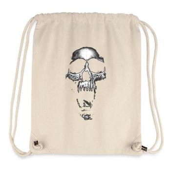 skull, head death metal, - Stanley/Stella Recycled Gym Bag - natural - Front