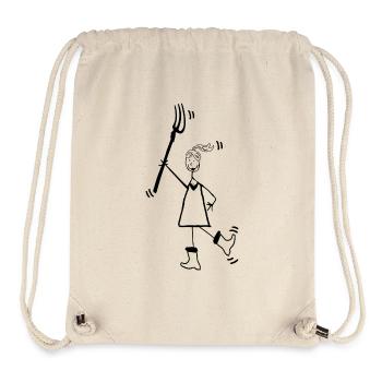 Girl from the country pitchfork rubber boots - Stanley/Stella Recycled Gym Bag - natural - Front