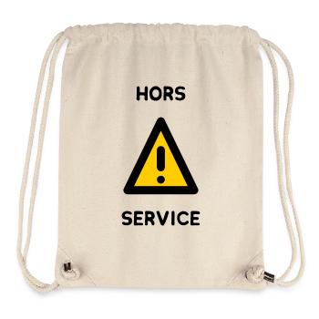 HORS SERVICE. PANNEAU. DANGER. HUMOUR. DRÔLE - Sac à cordon recyclé Stanley/Stella - blanc naturel - Devant