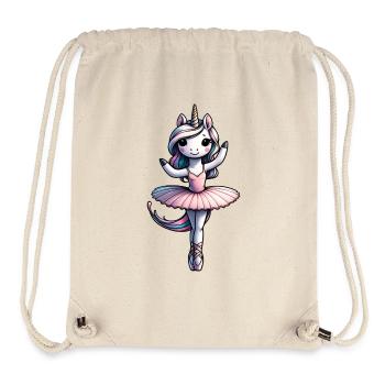 Licorne Ballerine Ballet Danseuse Professeur de Ballet - Sac à cordon recyclé Stanley/Stella - blanc naturel - Devant