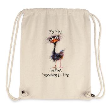 It's fine, I'm fine, Everything is Fine - Strauß - Stanley/Stella recycelter Gym Bag - Naturweiß - Vorne