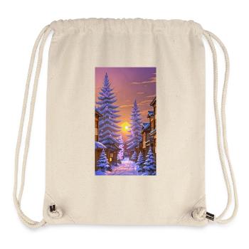Coucher de soleil d’hiver dans un - Sac à cordon recyclé Stanley/Stella - blanc naturel - Devant