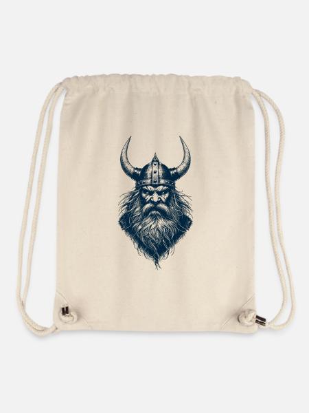 Grimmiger Wikinger - Stanley/Stella recycelter Gym Bag - Naturweiß