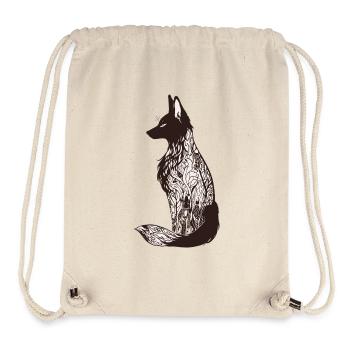 Komplizierte Fuchssilhouette mit floralen Mustern - Stanley/Stella recycelter Gym Bag - Naturweiß - Vorne