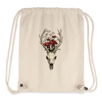 Skull and Mushrooms - Stanley/Stella recycelter Gym Bag - Naturweiß - Vorne