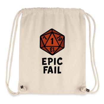D20 Würfel Kunst im Retro-Stil - Stanley/Stella recycelter Gym Bag - Naturweiß - Vorne