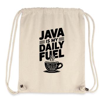 Java ist mein täglicher Treibstoff - Stanley/Stella recycelter Gym Bag - Naturweiß - Vorne