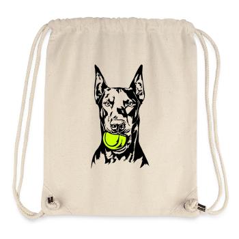 Doberman Ball Ball Junkie Dogs Wilsigns - Stanley/Stella Recycled Gym Bag - natural - Front