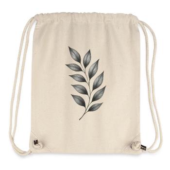 Gray Leaf Branches Botanical Minimal Lines - Stanley/Stella Recycled Gym Bag - natural - Front