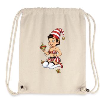 Leprechaun-Mädchen mit Kreisel - Stanley/Stella recycelter Gym Bag - Naturweiß - Vorne