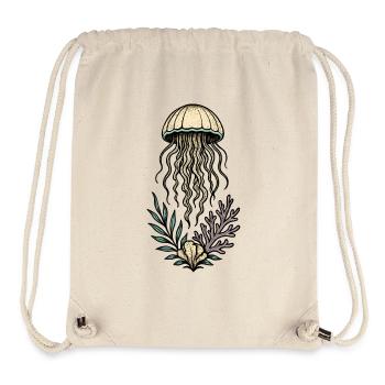 Tiefe See Jellyfish & Korallenkunst - Stanley/Stella recycelter Gym Bag - Naturweiß - Vorne