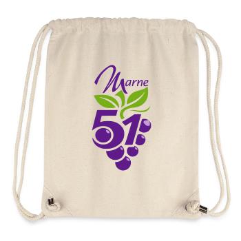 Marne 51 Rebe und Trauben - Stanley/Stella recycelter Gym Bag - Naturweiß - Vorne