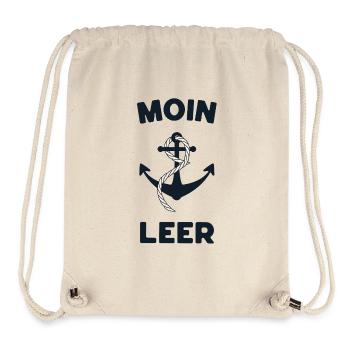 Moin Leer – Maritimes Anker-Design - Stanley/Stella recycelter Gym Bag - Naturweiß - Vorne