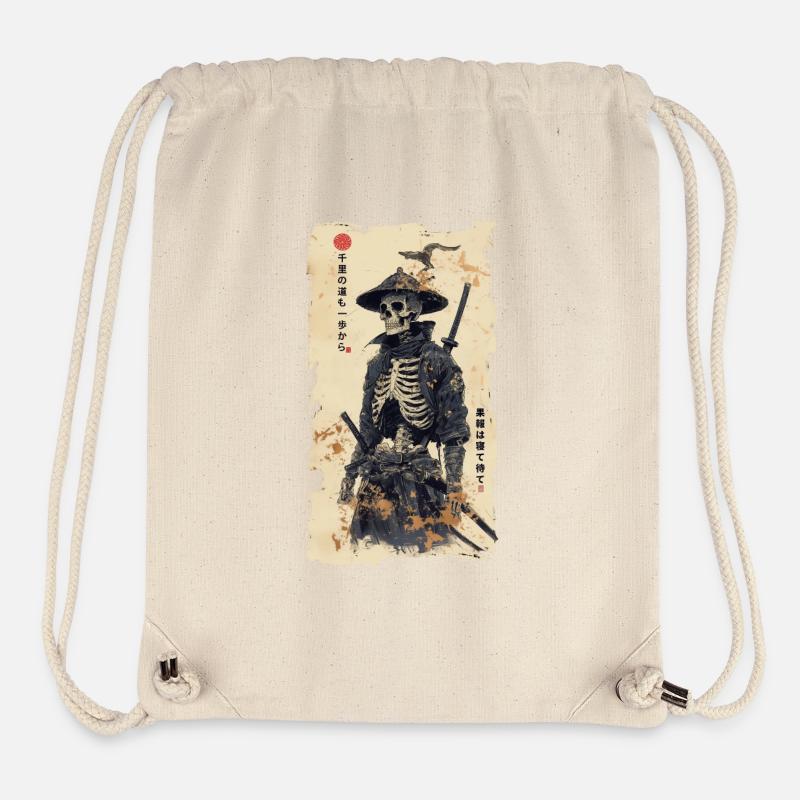 Skeleton Samurai - Stanley/Stella recycelter Gym Bag - Naturweiß