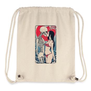 Beach kiss - Stanley/Stella recycelter Gym Bag - Naturweiß - Vorne