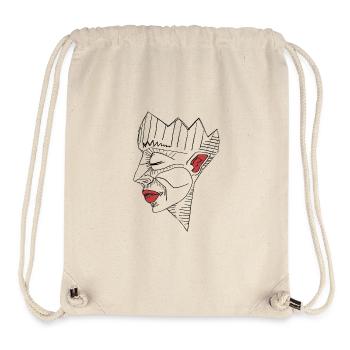 Red lips, silent rage - Stanley/Stella Recycled Gym Bag - natural - Front
