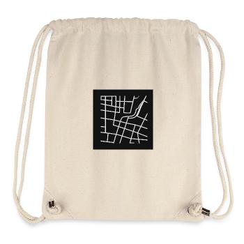 Geometrischer Stadtplan mit Linie - Stanley/Stella recycelter Gym Bag - Naturweiß - Vorne